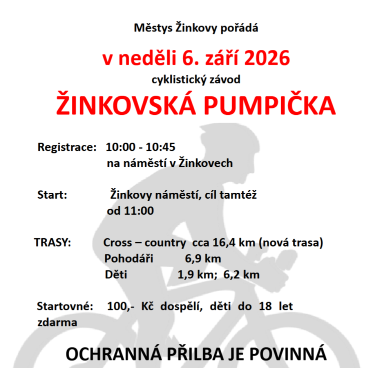 Pozvánka na Žinkovskou pumpičku